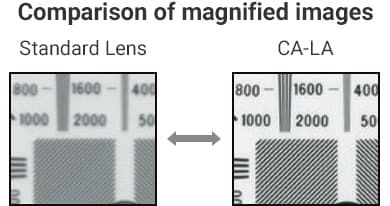 [Comparison of magnified images] Standard Lens / CA-LA