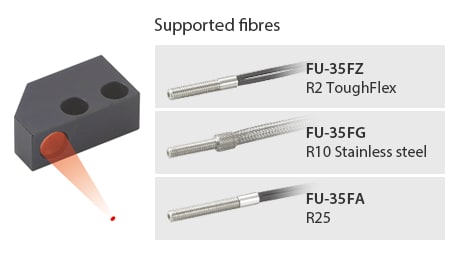 [Supported fibres] FU-35FZ R2 ToughFlex / FU-35FG R10 Stainless
                                                steel / FU-35FA R25