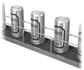 Production line stops at aluminium can transfer process