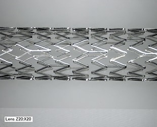 Free-angle imaging of a stent (20x)