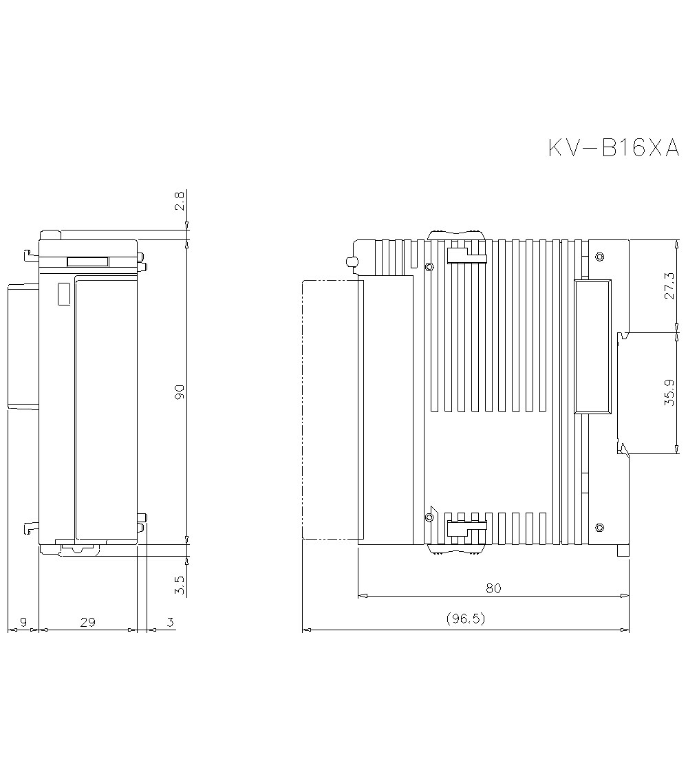 KV-B16XA Dimension