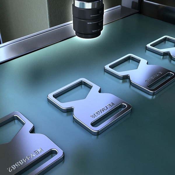 Optical character recognition (OCR) of seat belt buckle printing